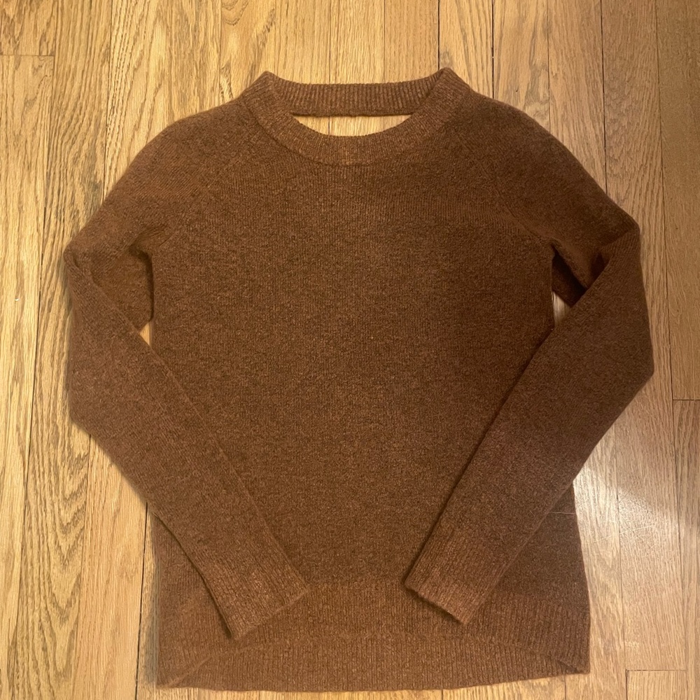 LOFT Rich Brown Crew Neck Sweater